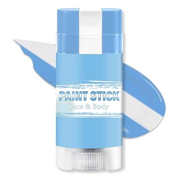 Blue White and Blue Argentina Face Body Paint Stick for 2026 World Cup Fan Soccer Baseball Softball Sports Eye Black Stick Makeup Argentina