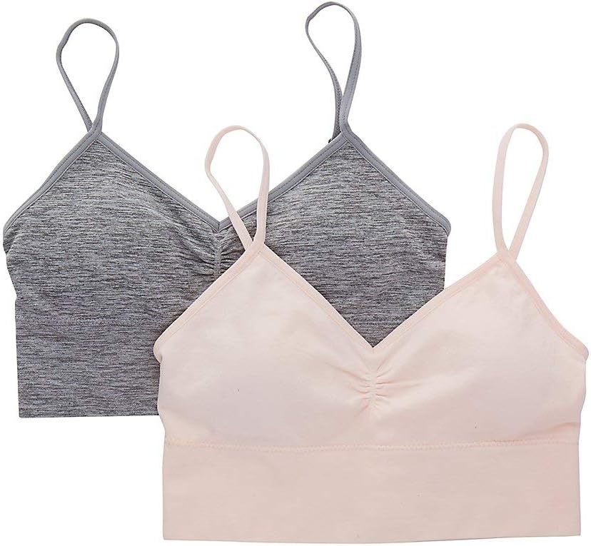 Maidenformwomens Ruched Longline Bra Bralette, 2 Pack Training Bra