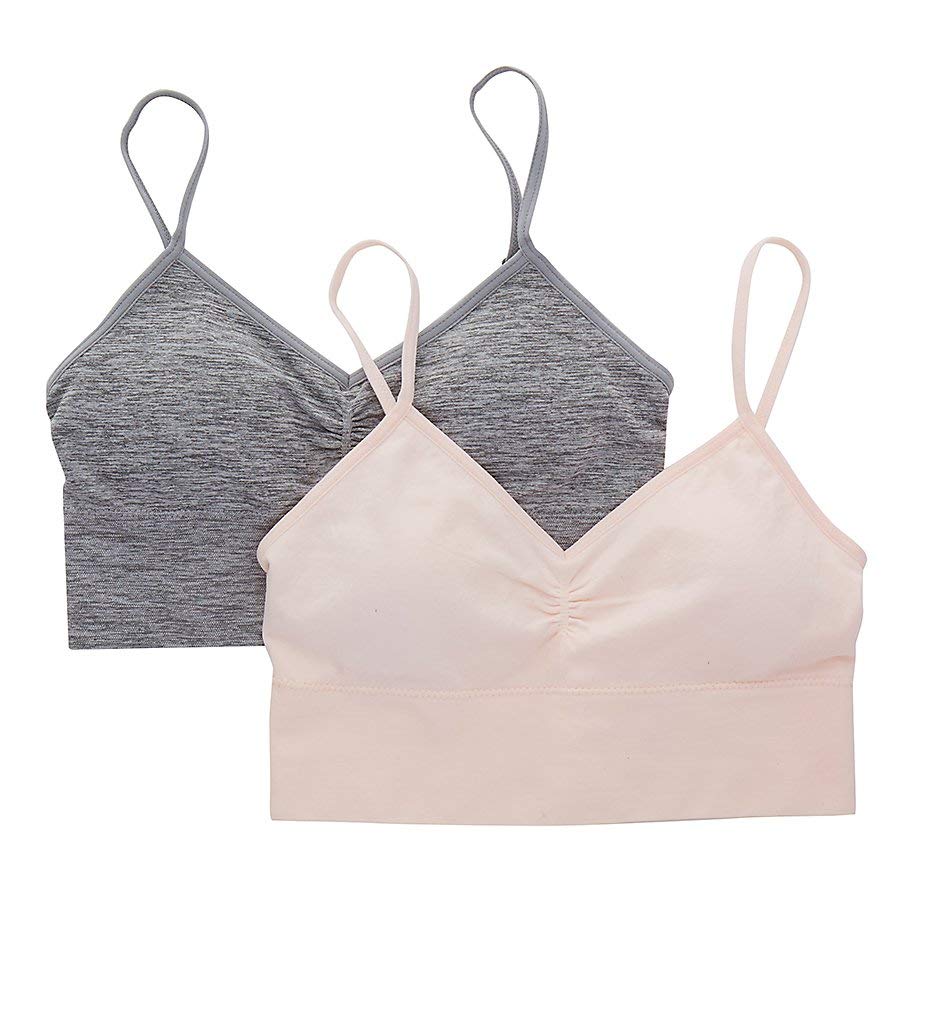 Maidenformwomens Ruched Longline Bra Bralette, 2 Pack Training Bra