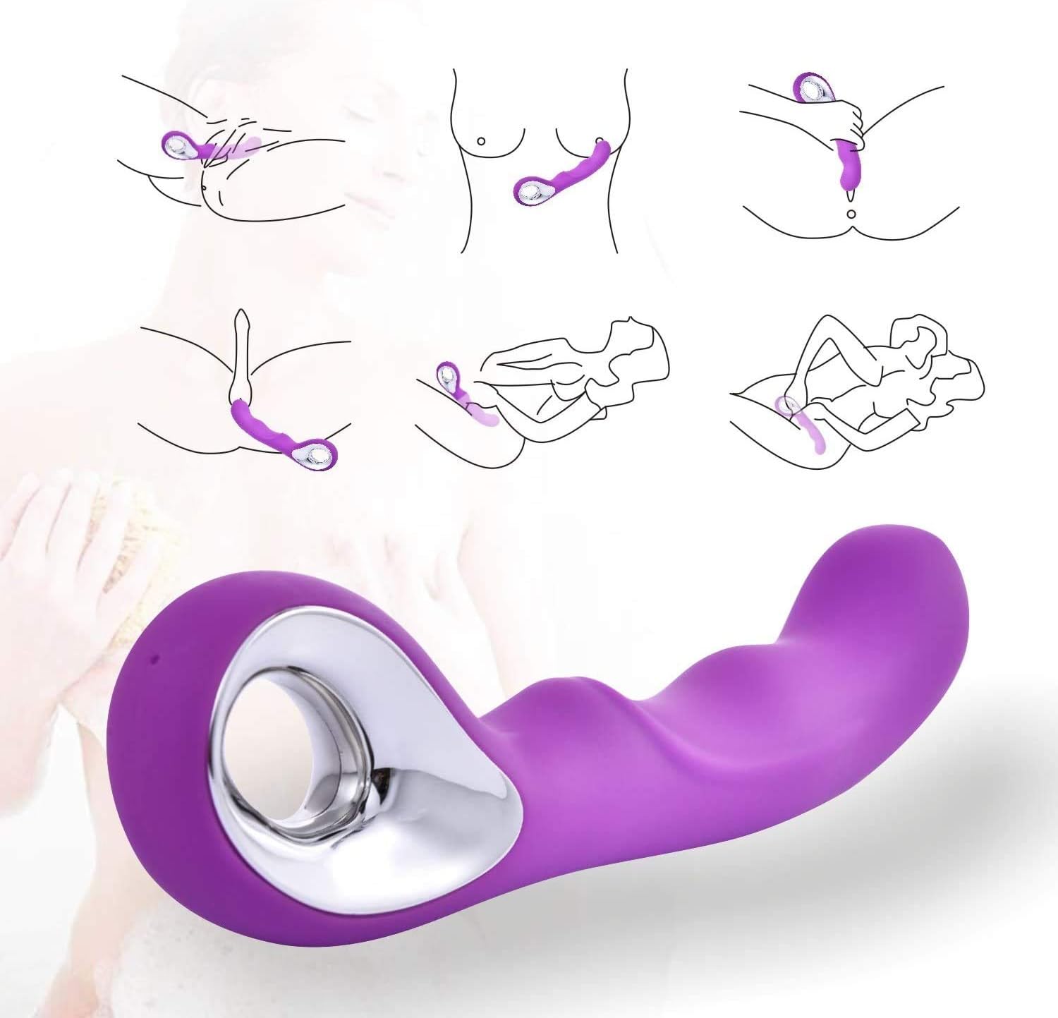DAGUYS 10 Modes Silent Bullet Massage Tool Mini Wand Powerful Mini Wand Portable Plush Toy Massage Ball for Female Pleasure Handheld Personal Bullet Tool Toy for Women, Travel Pocket Size 3zx