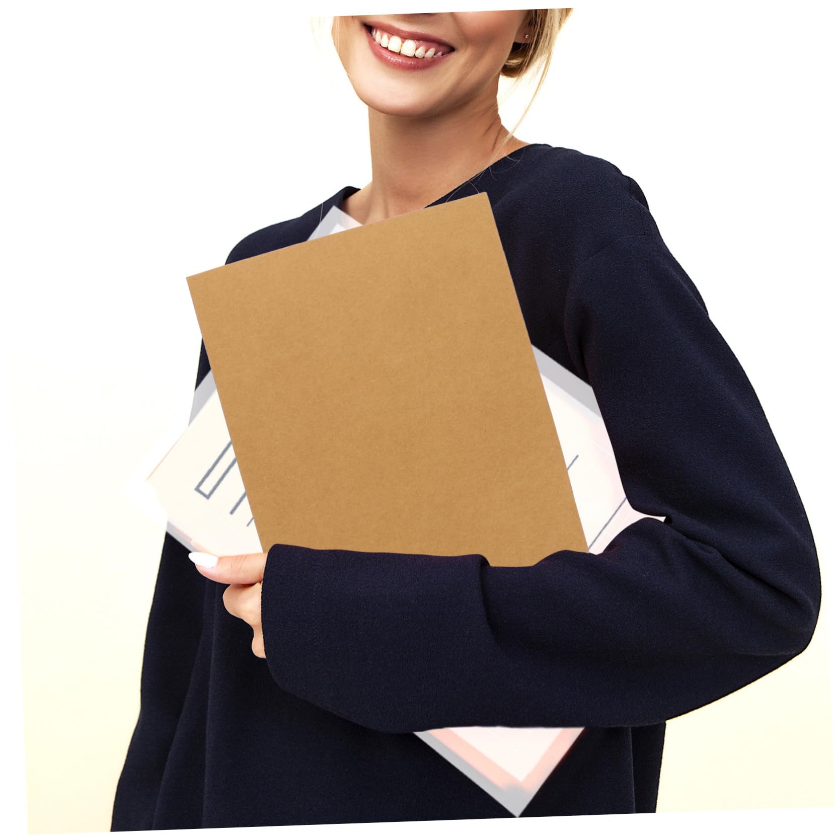 Einschlagmappe A4 aus Kraftpapier 20 Stück Präsentationsdokumentenordner für Büro und Rezepte Robust Dokumentenmappe Ordnungsmappe