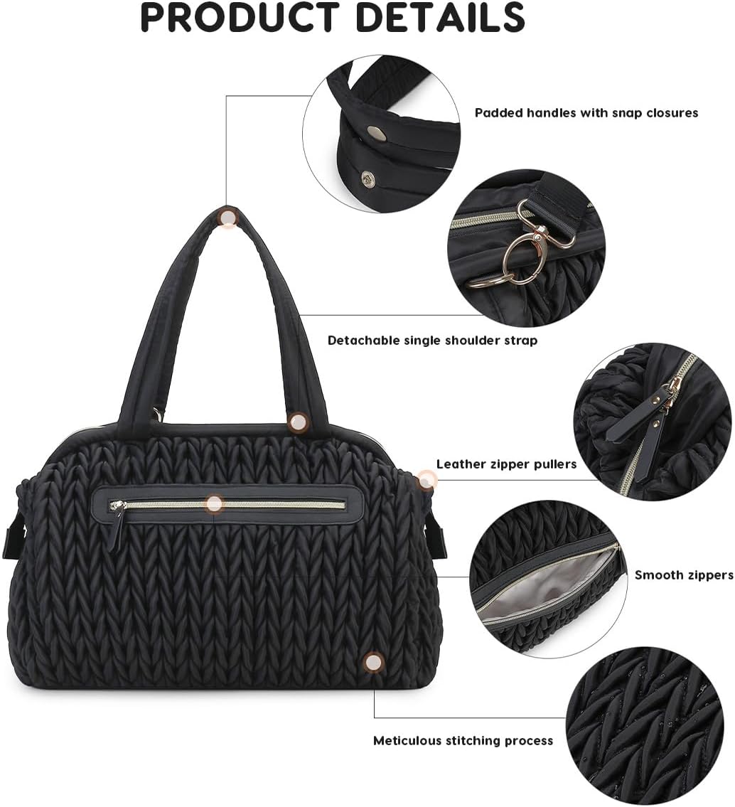 SONARIN Large Capacity Woven Diaper Bag Tote,Waterproof Travel Nappy Changing Bag Mummy Messenger Bags with Stroller Straps