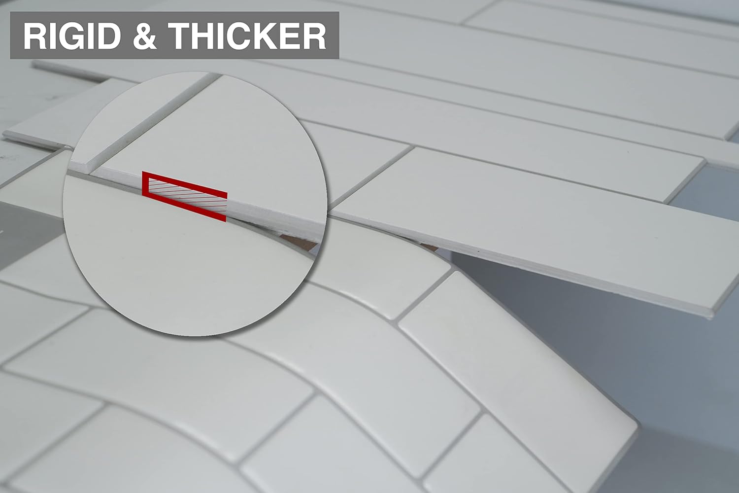 Buy Colamo 5pack Pure White Peel Stick Faux Ceramic Tile,Stick On Wall