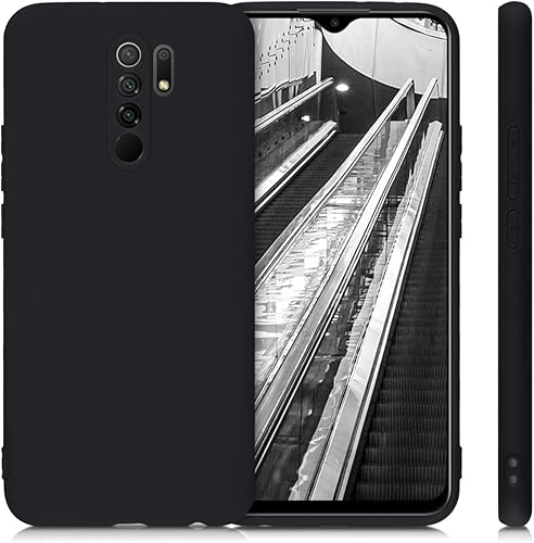 Miniatura 5 de kwmobile Funda compatible con Xiaomi Redmi 9 - Funda protectora delgada para teléfono TPU - Acabado mate suave - Negro mate