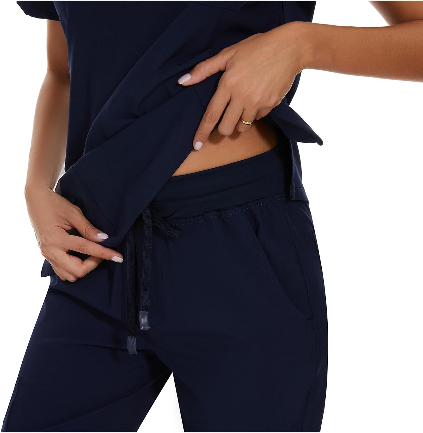COZYFIT Scrubs for Women Set - Stretch V-Neck Scrub Top & Jogger Pant with 8 Pockets COZY SCRUBS - Image 7