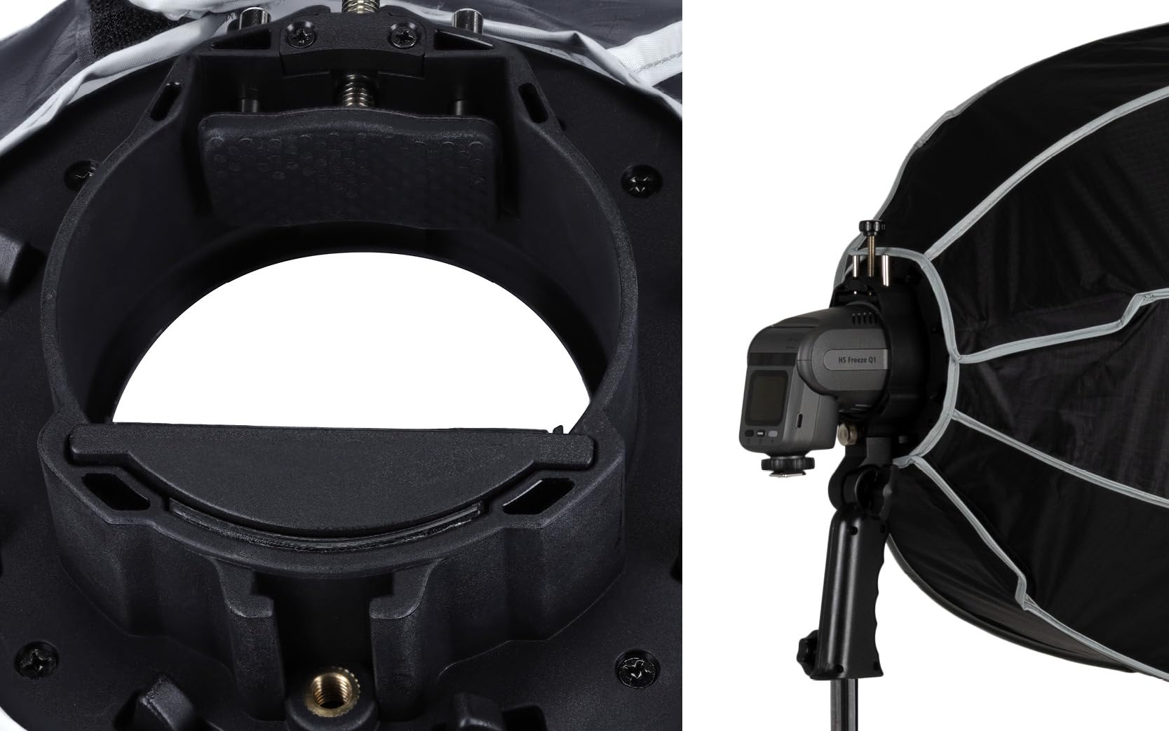 Rollei Softbox per flash a scatto, 50 cm, illuminazione perfetta, alta compatibilità, luce morbida, facile da montare, compatto e leggero, con diffusore e griglia