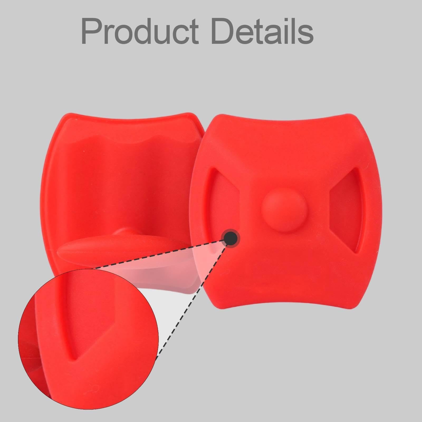 Lot 2 poignées Musculation avec Protection Paume en Silicone pour haltères et haltères.
