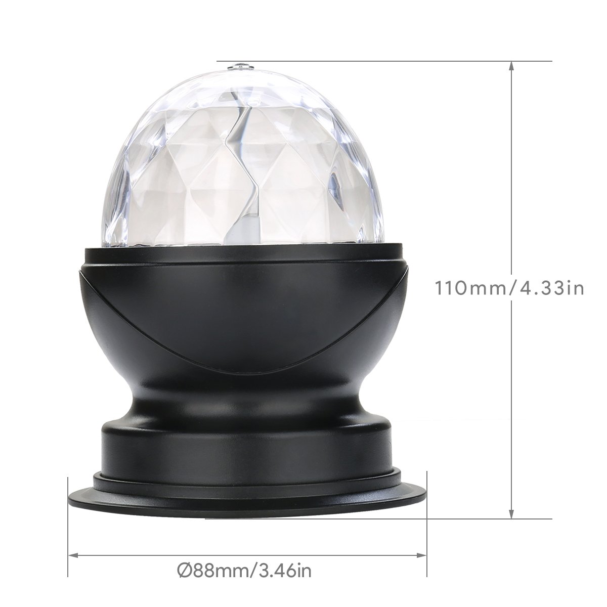 LE Luci Discoteca, Rotazione a 360° Lampada da Discoteca per Natale, Feste, Bar, Club, Car, Regalo per Bambini