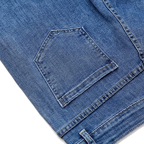 Happydecor Women's Casual Wide Leg Pants Jeans Stretch Floor Pants, Fashion Sports Pants (As1, Alpha, S, Regular, Regular, Blue, Medium) #TOP4