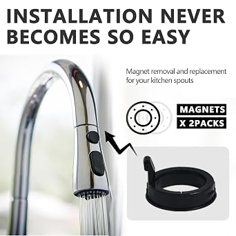 RP80977 Plumbing Magnet Replacement Compatible with Delta Kitchen Faucet Magnet Faucet Magnetic Ring 2PCS