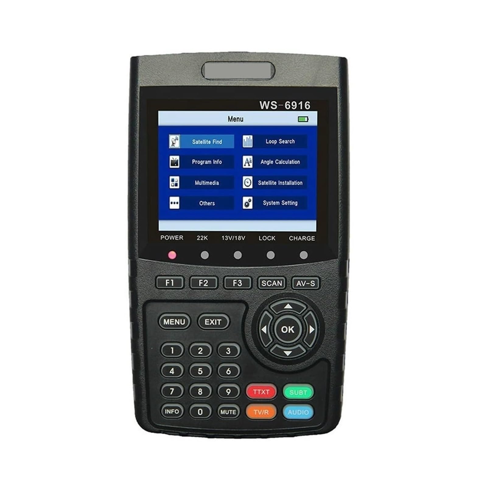 Wyszukiwarka sygnału satelitarnego, WS-6916 Wizjer Satelitarny HD DVB-S2 Wyszukiwarka Satelitarna O Wysokiej Rozdzielczości 3,5-calowy Ekran LCD DVB