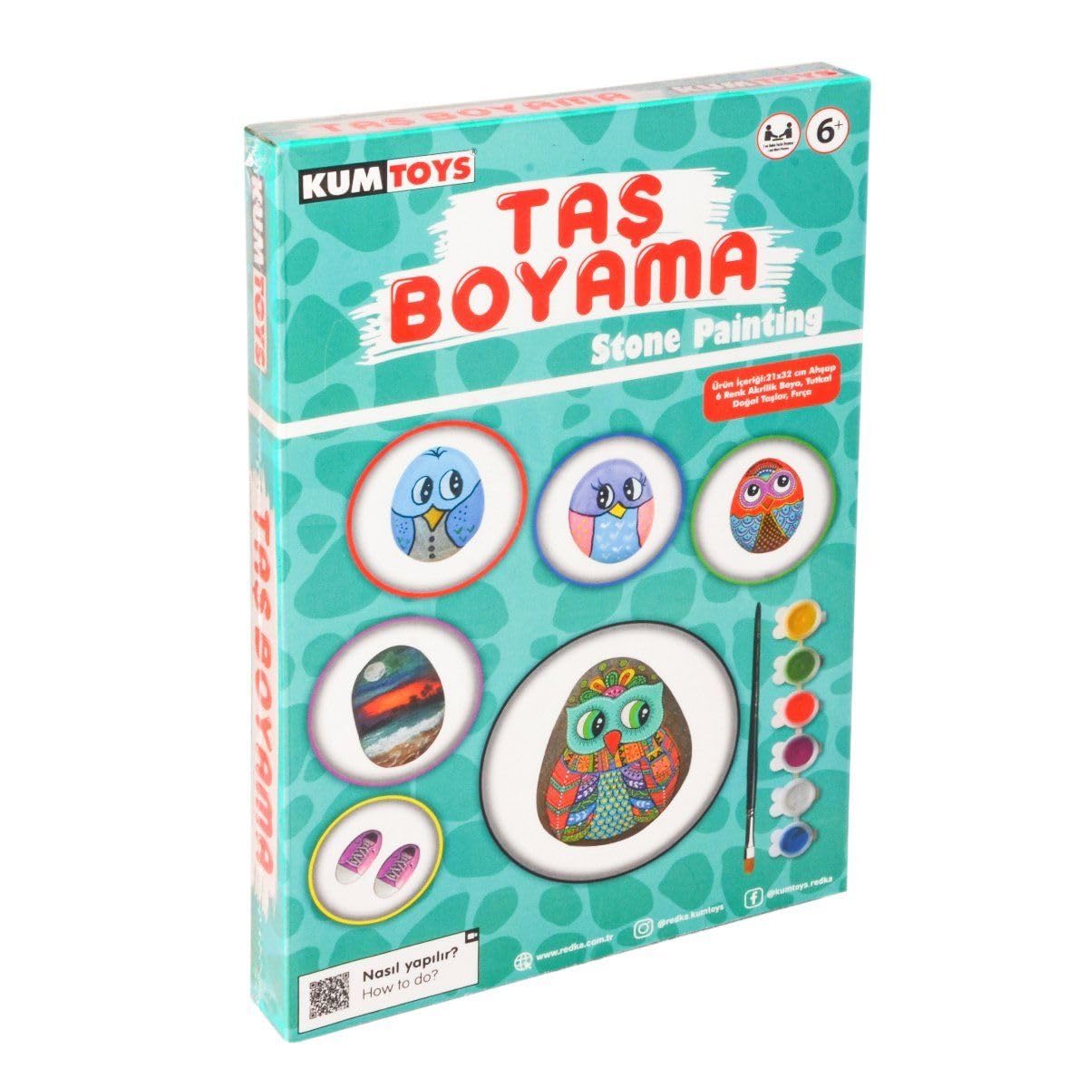 Vitrin Dolusu 5307 Kumtoys Taş Boyama - Stone Painting / +6 yaş