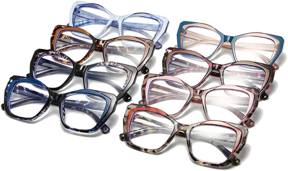 Retro Cat Eye Women Glasses Frame Eyewear Men Colorful Leopard Frame