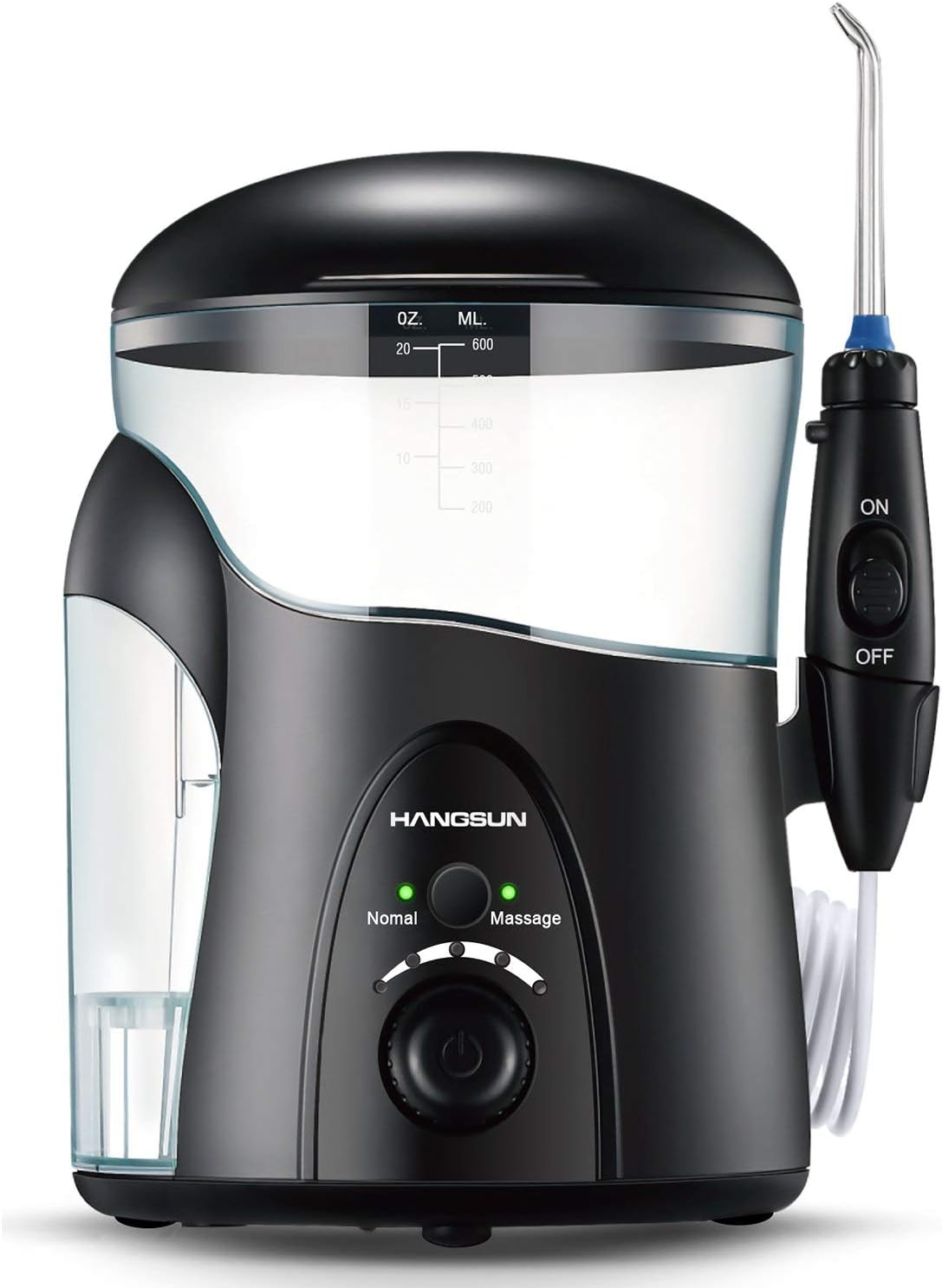 Hangsun Water Flosser Oral Irrigator with Massage HOC580 600ml Reservoir Family Dental Water Jet for Teeth Braces and Other Dental Work