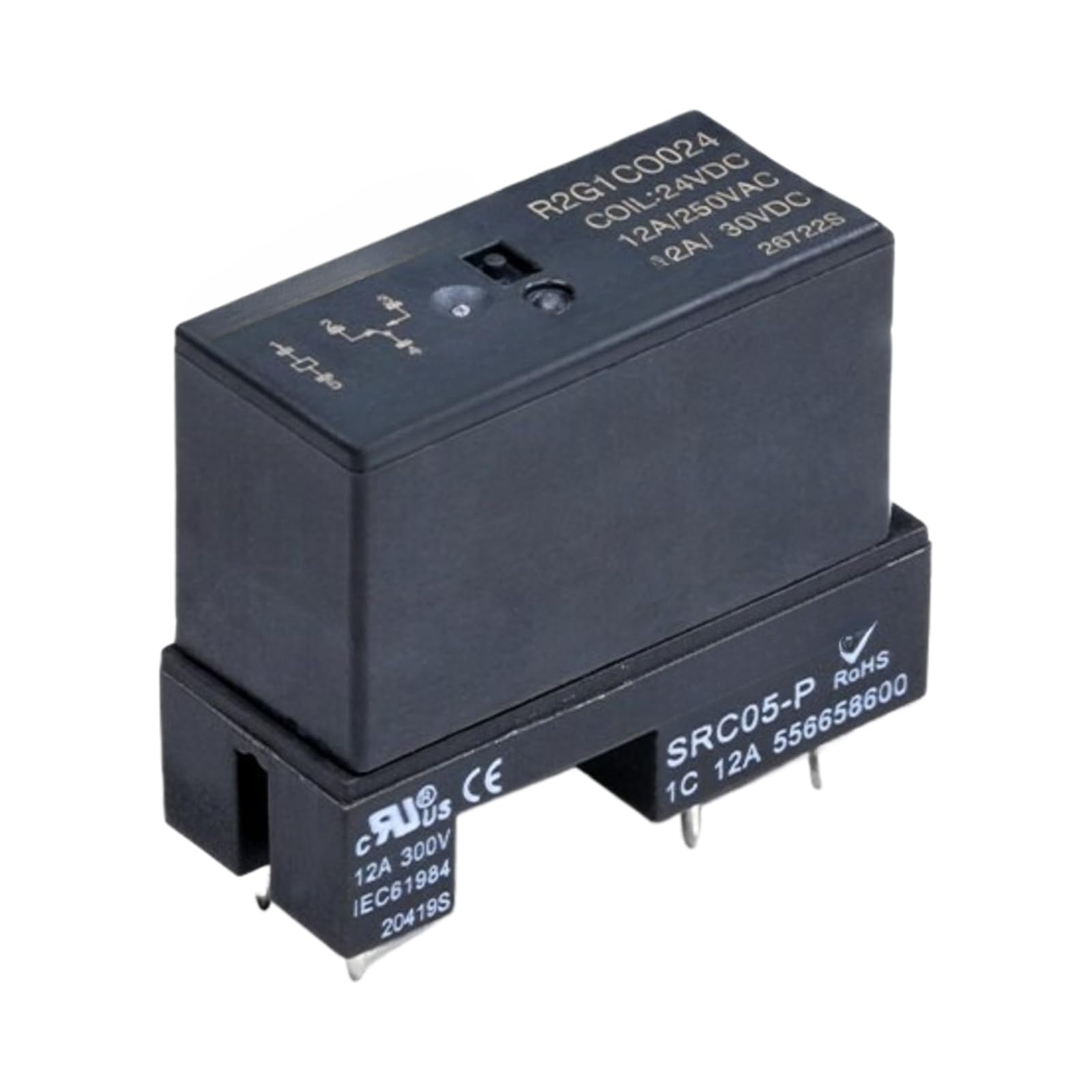 Relais 8 broches DC6V 24V 8A R2 à double inverseur stable