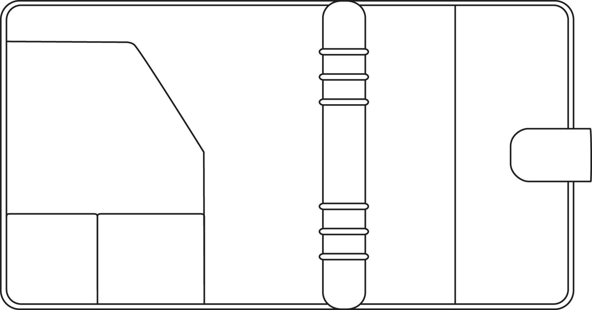 Chronoplan 50101 nachfüllbarer Terminplaner / Organizer / Terminkalender Mappe aus Premium Rindnappaleder (Format A5 (220 x 240 mm) mit Lasche, Ringbuch, ohne Kalendarium) schwarz