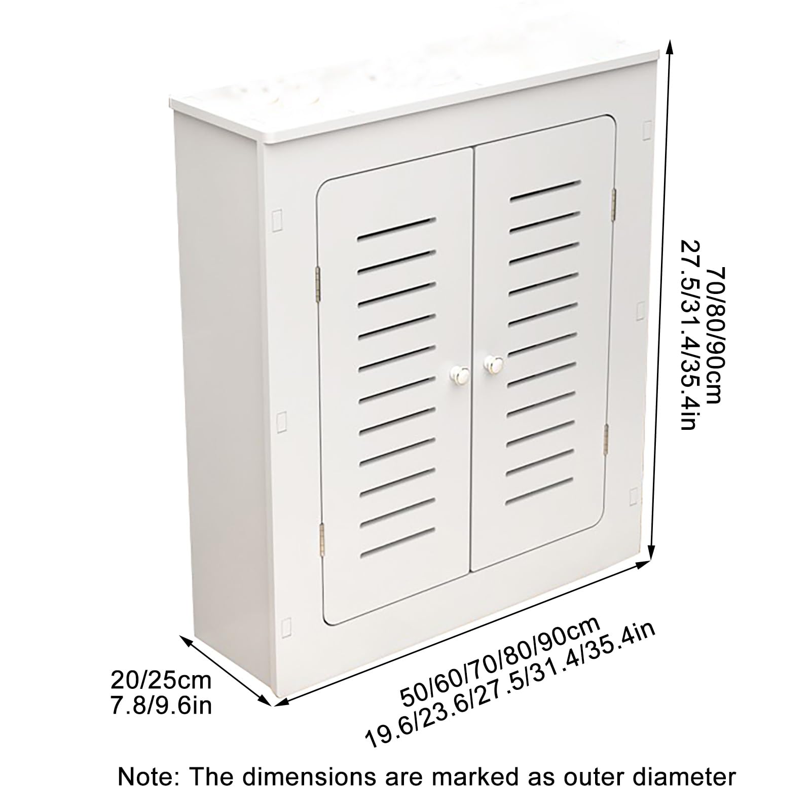 Modern HeizkörperverkleidungSlish - Funda para calentador con rejilla de ventilación, protección del hogar, 80 x 70 x 20 cm / 31.4x27.5x7.8in, ideal para decoración del hogar y eficiencia térmica