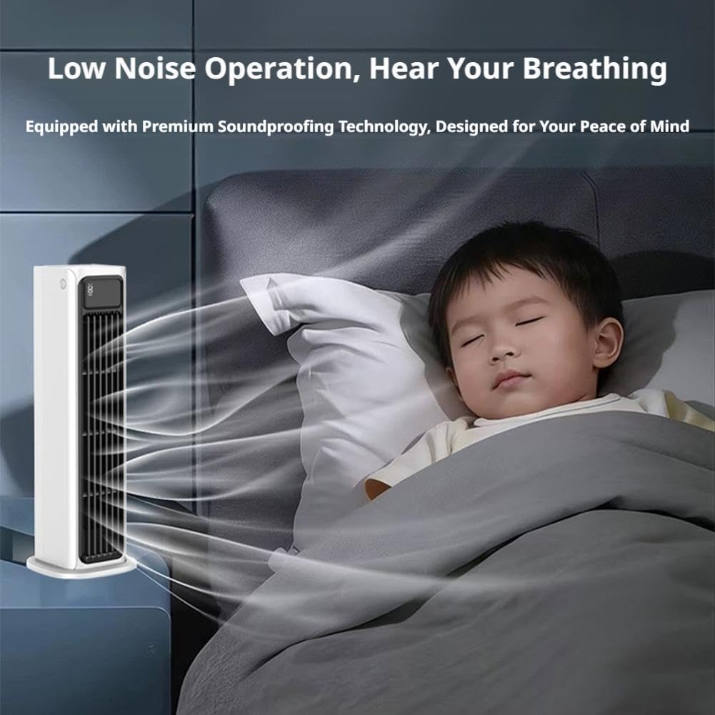 Climatiseur portable 2026 Cooling Ace, ventilateur de tour mural sans perçage, système de refroidissement personnel à 3 vitesses pour bureau à domicile et chambre