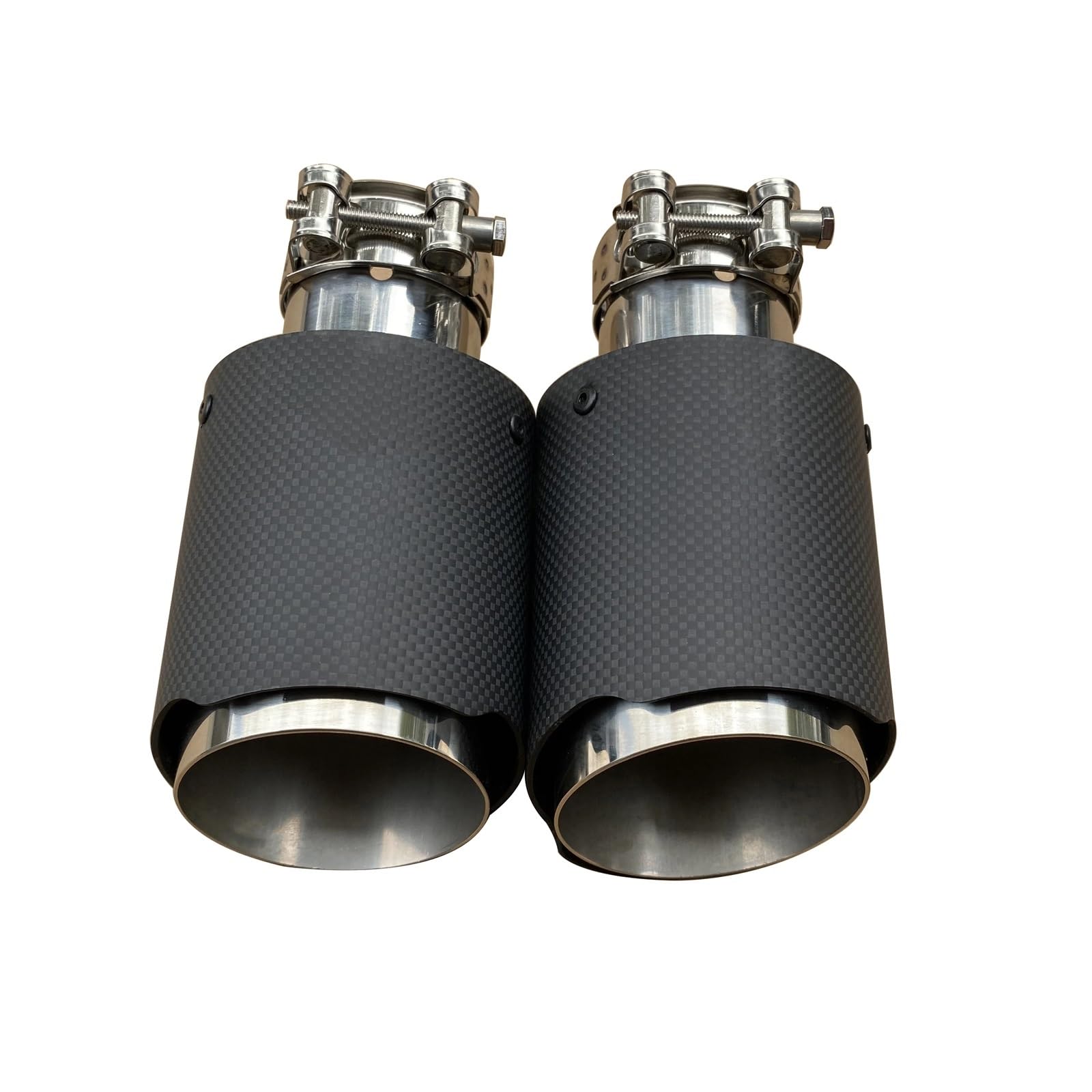 Car Silencer 1PC motoryzacyjny uniwersalny tłumik rury wydechowej ze stali nierdzewnej wykończenie z włókna węglowego końcówka(Custom Other Sizes)