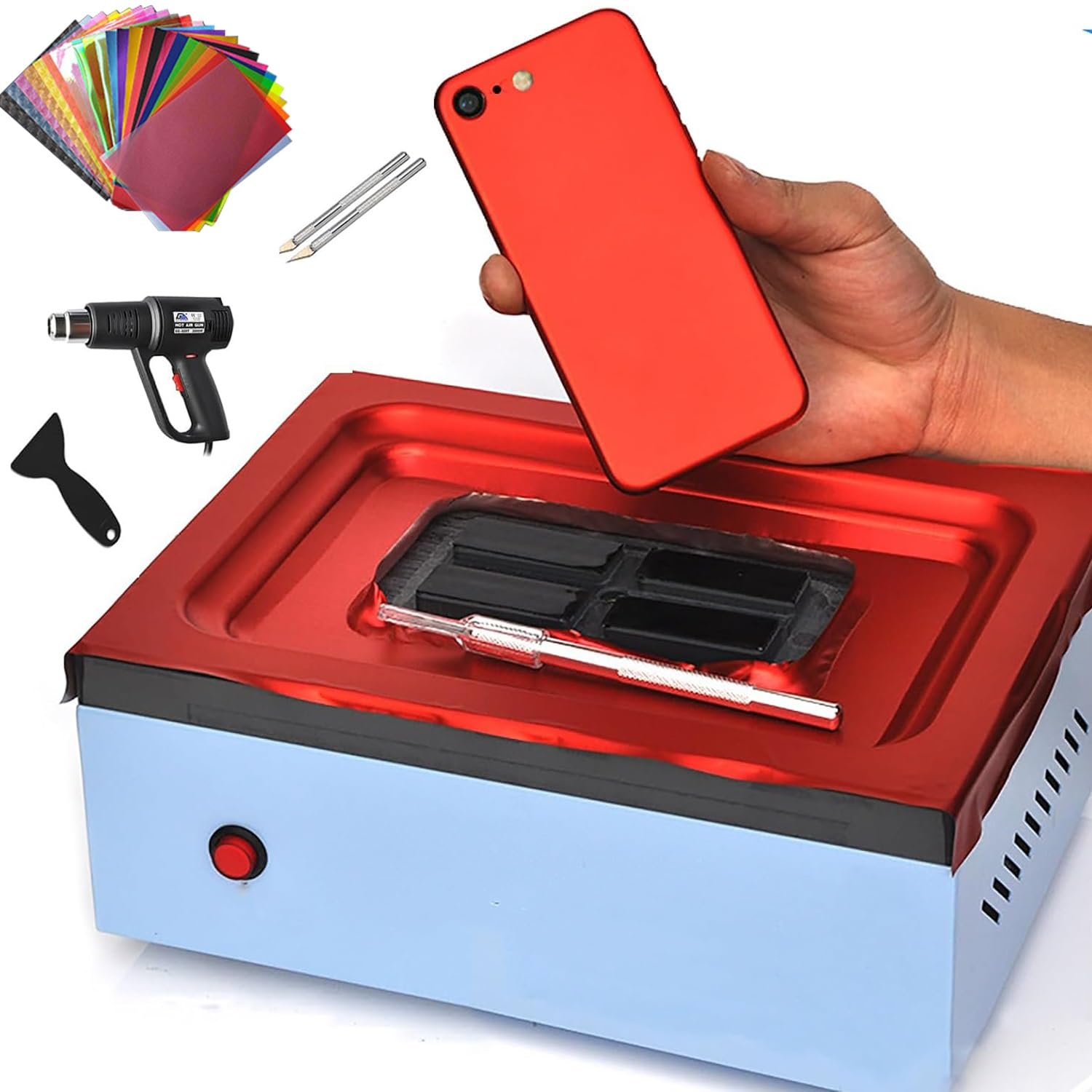 Máquina de recubrimiento al vacío for teléfono móvil, máquina automática de recubrimiento de película for contraportada y protector de pantalla, película de vidrio templado compatible con estuches, es