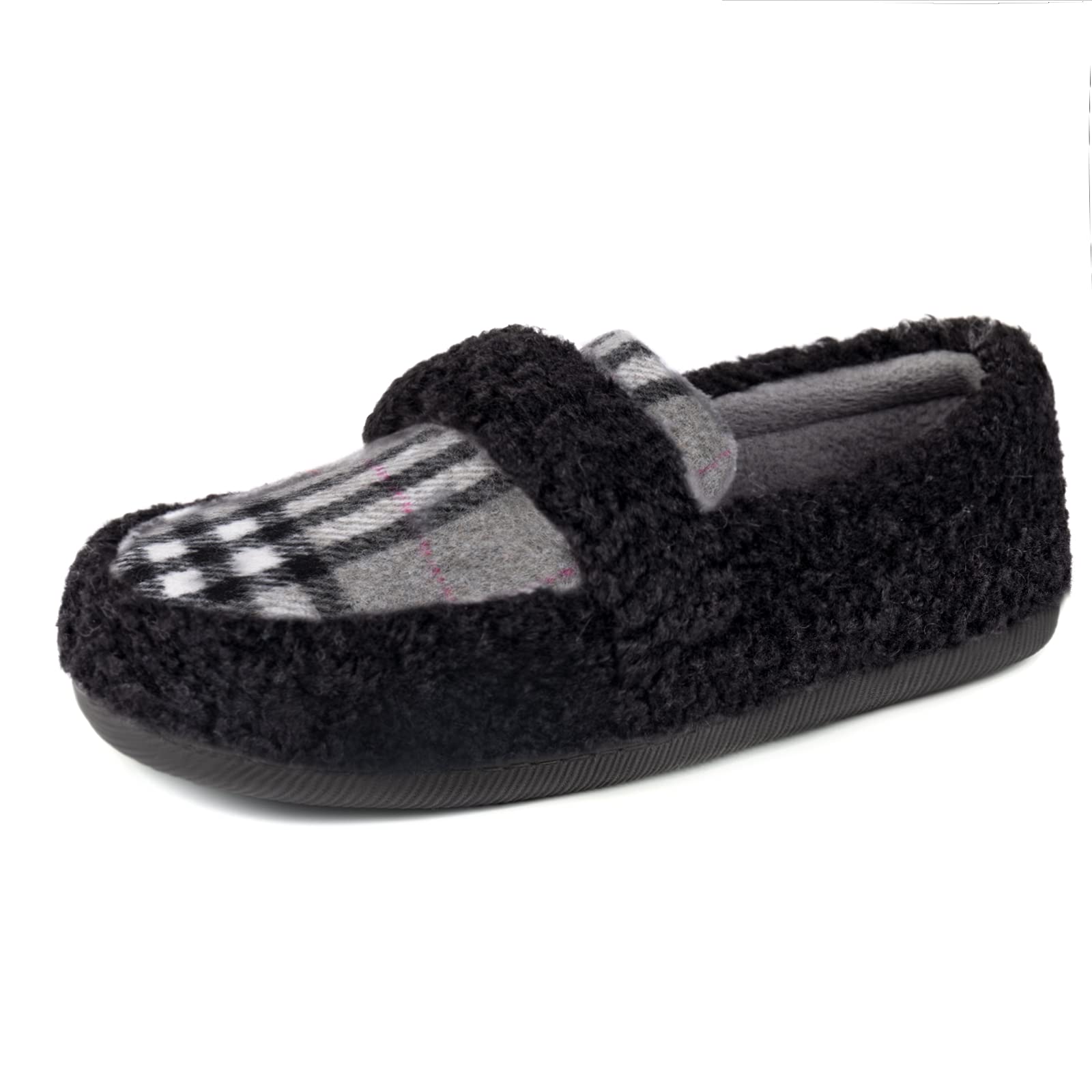 Zizor Women's Fuzzy Loafer Slippers House Shoes with Memory Foam