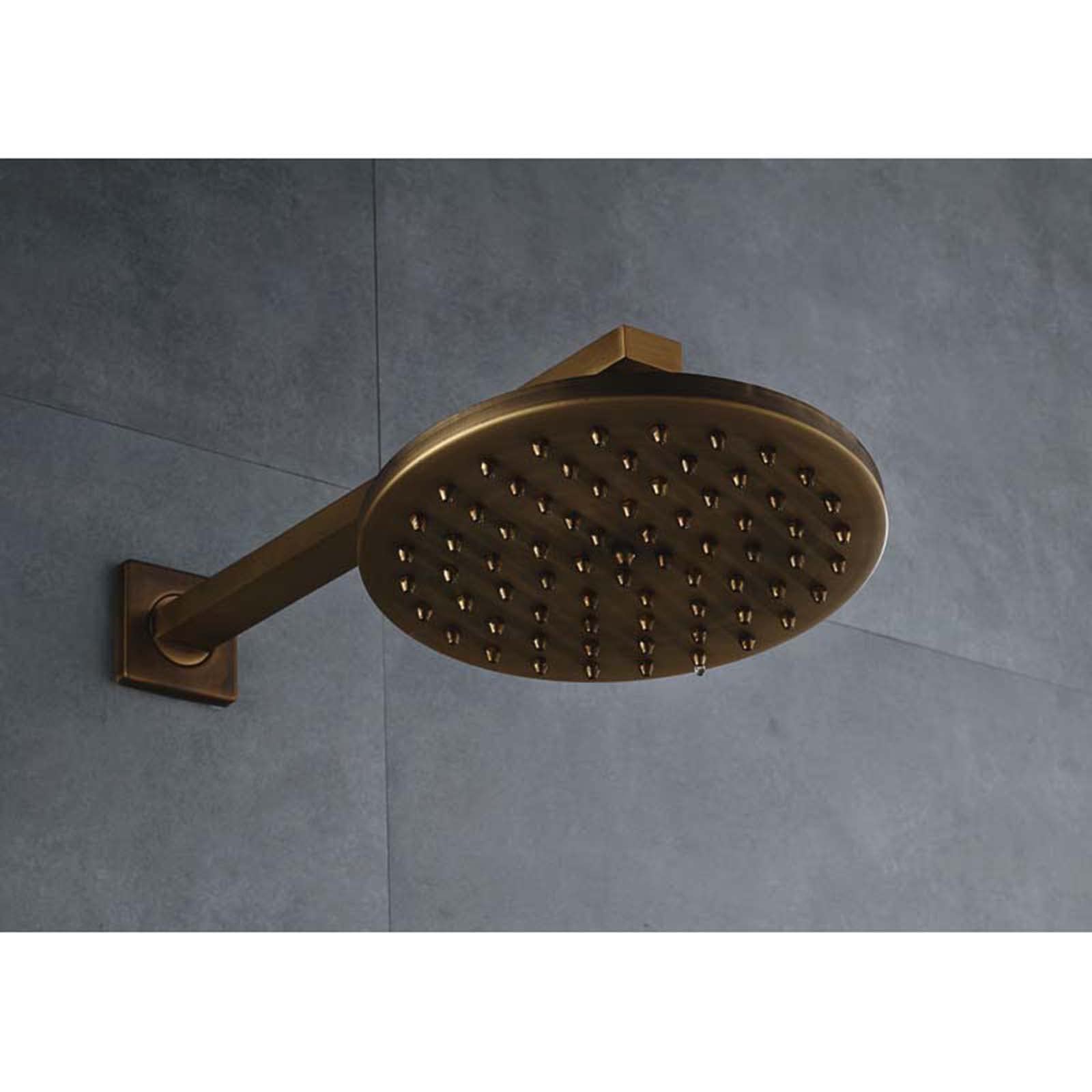 Shower Head Soffione Doccia a Pioggia da 8 Pollici Soffione Doccia a Pioggia in Ottone con Braccio Doccia Soffione Doccia Fisso Grande ad Alta Pressione - Copertura Totale del Corpo a Cascata Ugelli