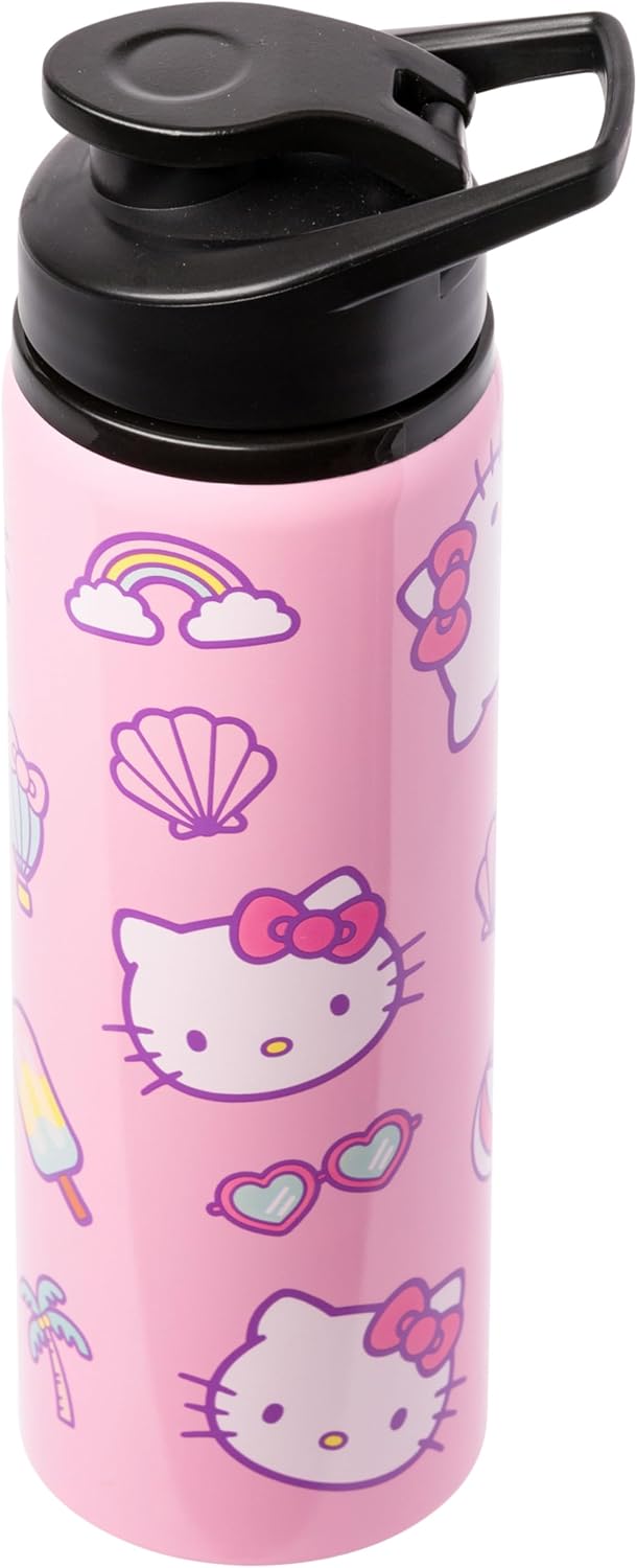 Silver Buffalo Sanrio Hello Kitty Summer Vibes Stainless Steel Water Bottle, 25 Ounces - Image 6