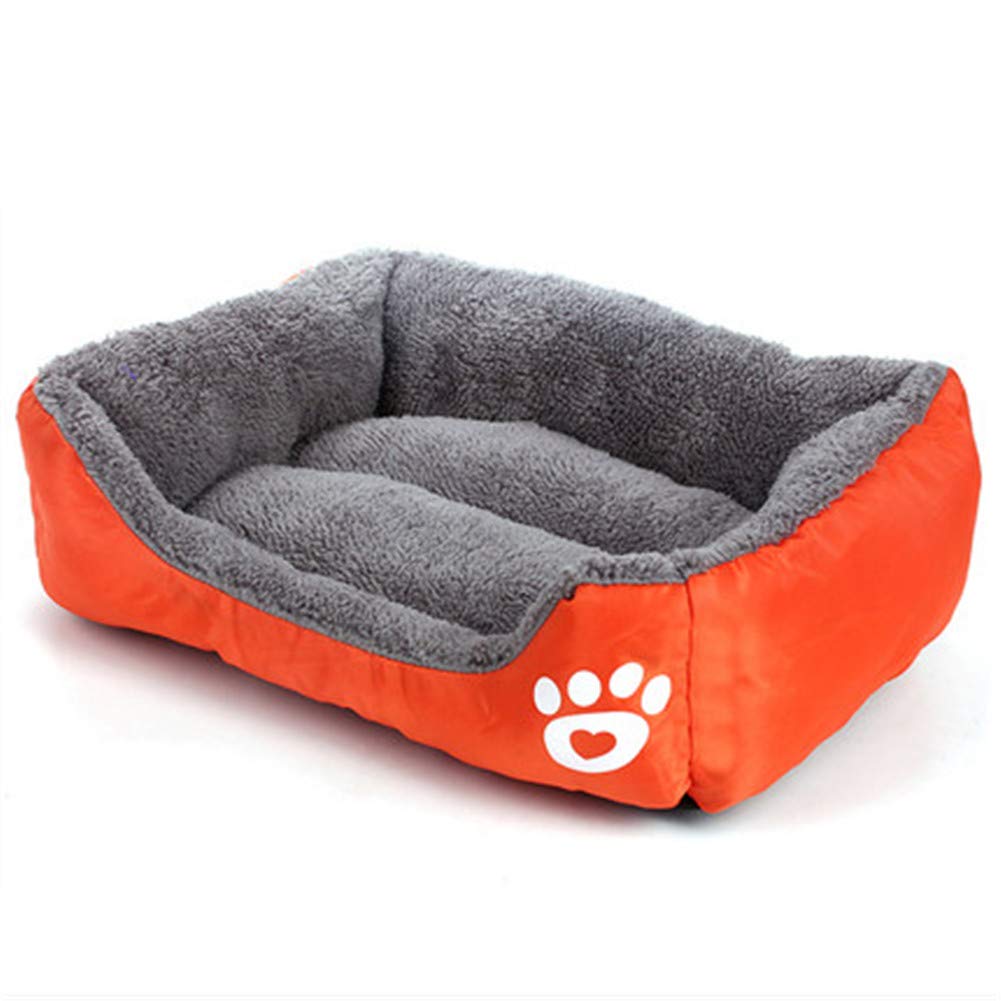 Lit pour chien Yorkshire et Chihuahua orange en taille S