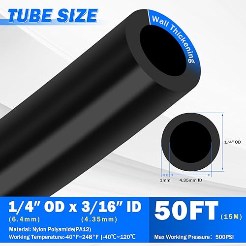 Miniatura 10 de Taiidaues DOT - Juego de 34 piezas de manguera de ajuste de aire de latón 14 38 12 de empuje para conectar accesorios surtidos para camiones