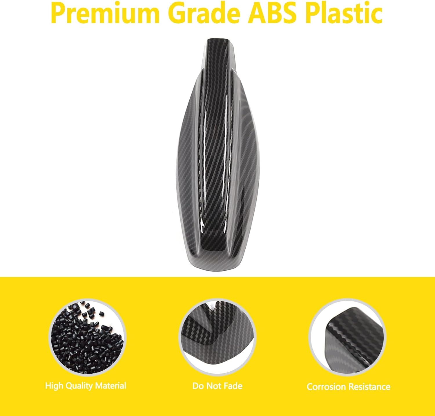 Car Shark Fin Antenna Cover Compatible with Land Rover Defender 90 110 130 2020-2024 Roof Antenna Cover ABS Shark Fin Aerial Antenna Decorative Cover (Carbon Fiber Texture)