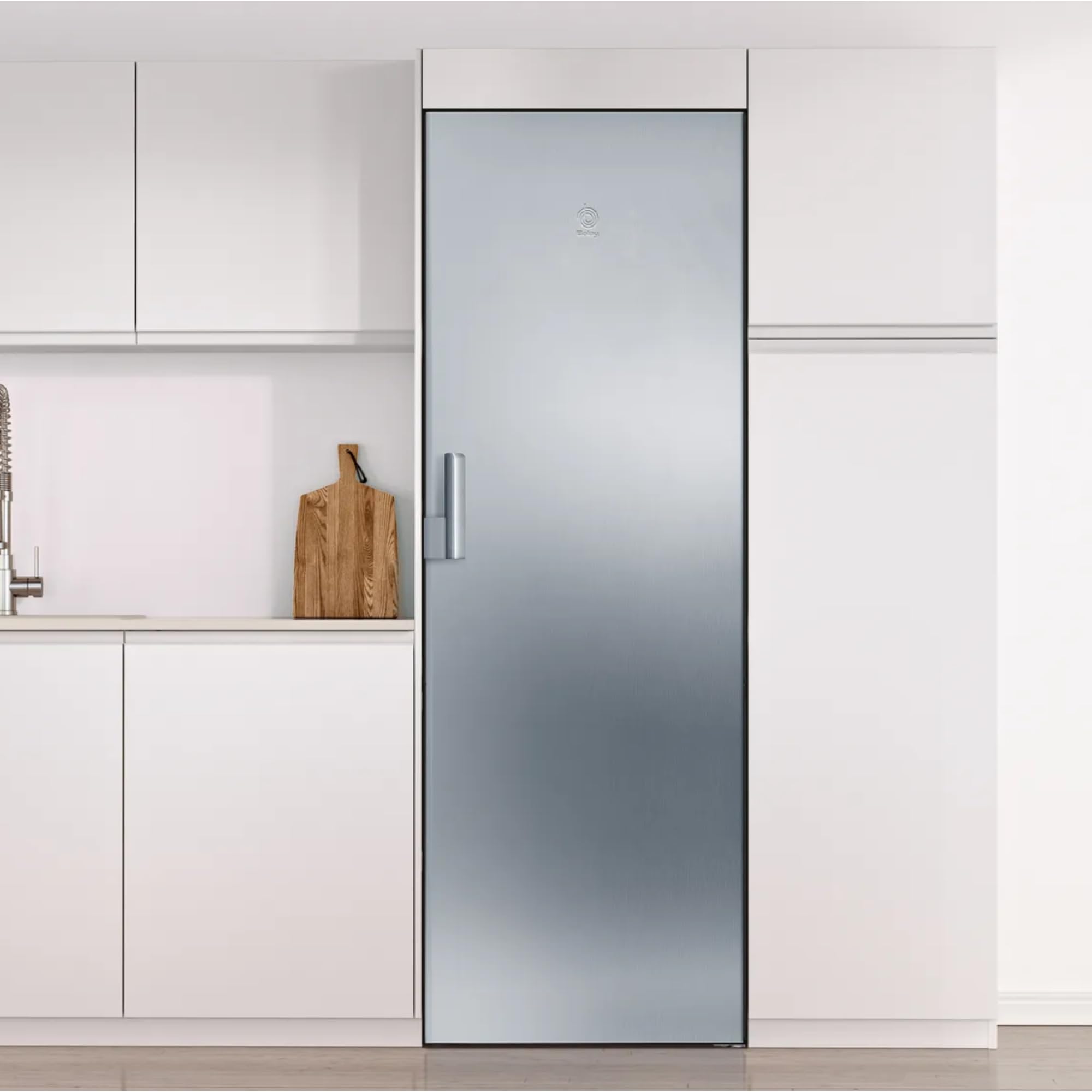 Balay - Congelador vertical, Libre Instalación, 60 cm. de ancho, 1 Puerta, NoFrost, Cubitera integrada, Acero, 3GFE568XE