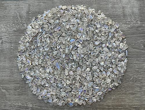 Angel Aura Quartz Chips – Natural Mini Angel Aura Quartz Stones, Crushed Undrilled Angel Aura Quartz, Semi-Tumbled Genuine Angel Aura Quartz (10 lbs Bulk)