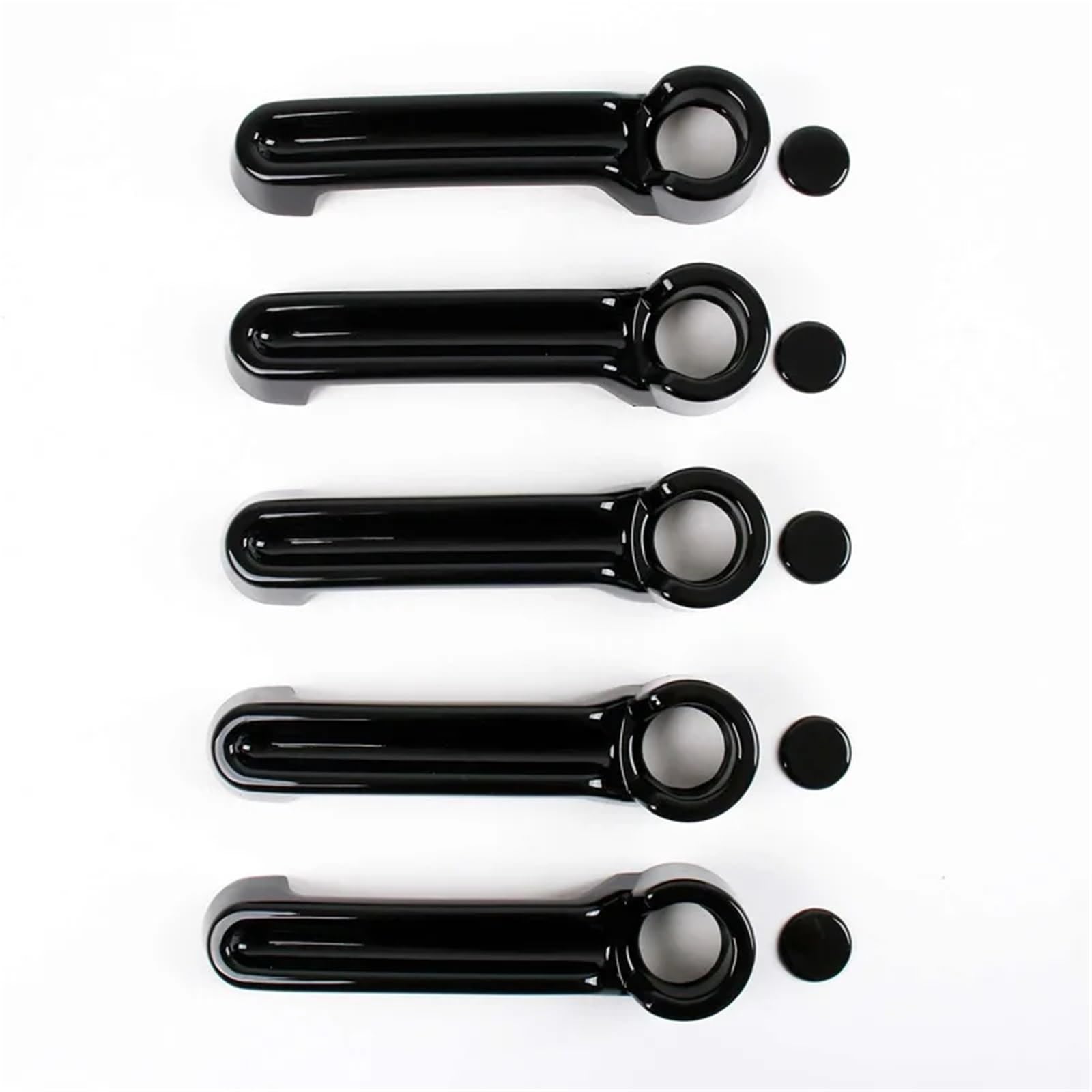 BQWYEDPL Fit for Jeep Fit for Wrangler Rubicon 2007-2012 Door Door Bowl Handle Accessories Car Door Latch Handle(Bright Black)