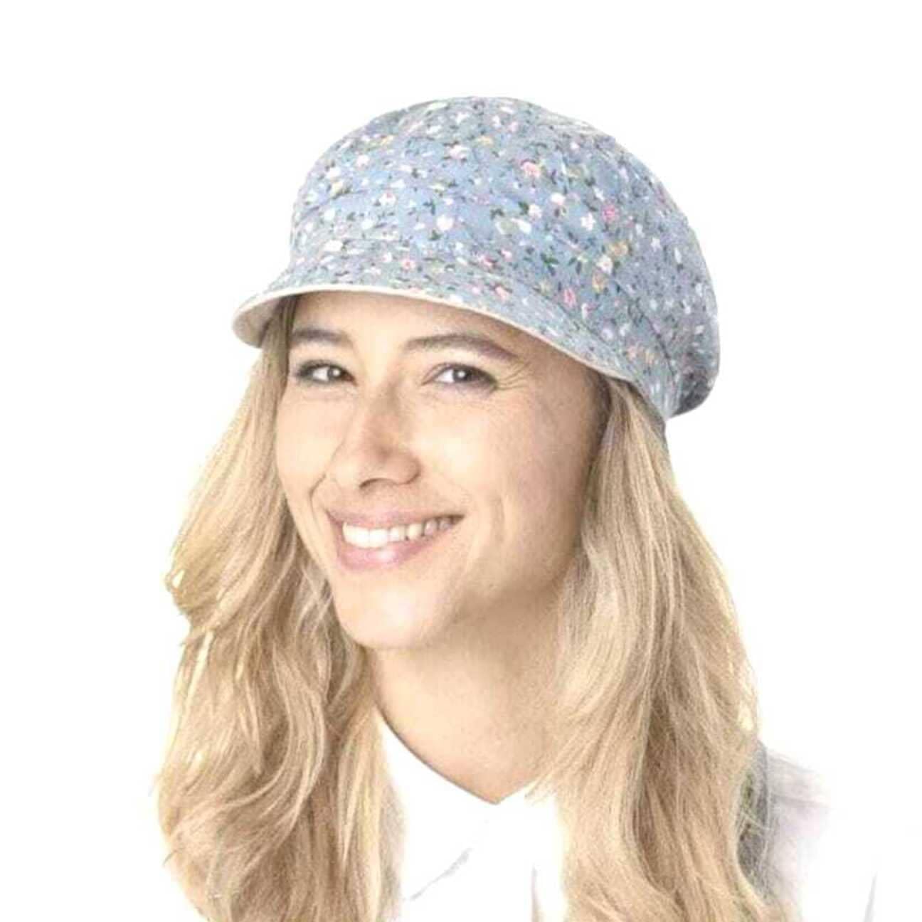Lipodo Casquette Reversible Millefleurs Femme - avec Etiquette Baker Boy Visiere, Visiere Ete Printemps-ete