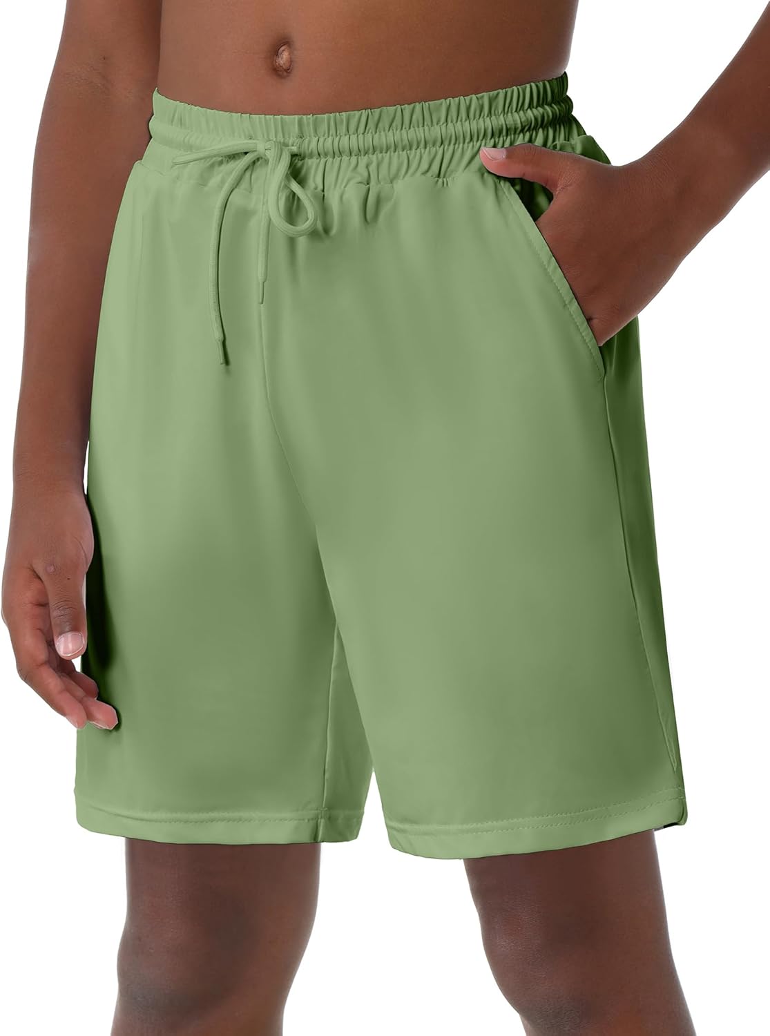 EXARUS Boys Athletic Shorts 4"/6" Quick Dry Lightweight Adjustable Elastic Waist Pockets Basketball Soccer Running - Image 3