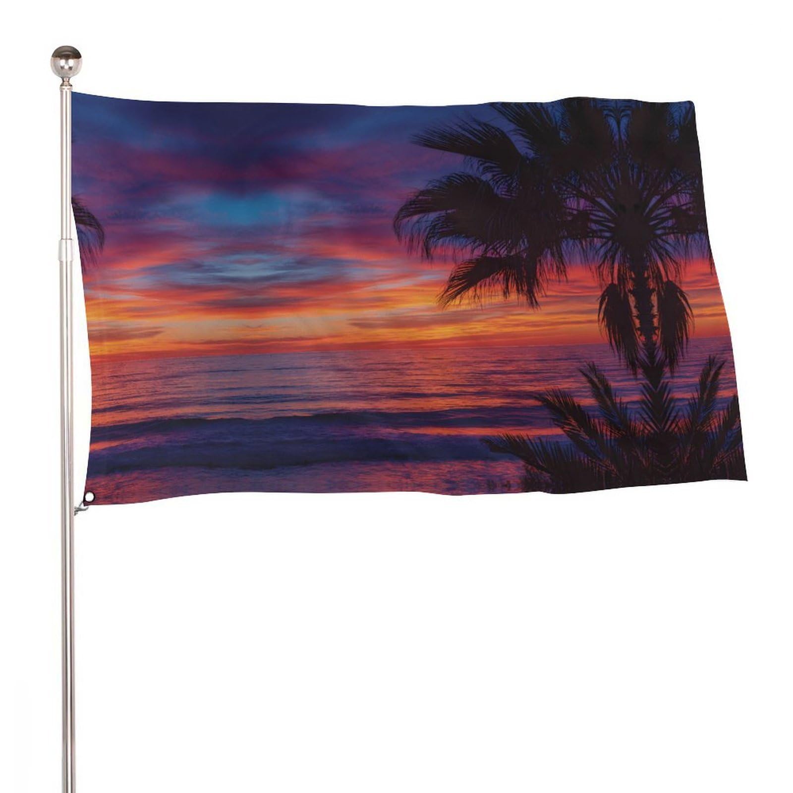 Bandera de recuerdo de playa con impresión duradera para terrazas y fiestas