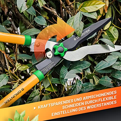 GRÜNTEK MARABU 3-in-1 Hedge Shears & Lopper, Yellow / Green, 660 mm - Image 4