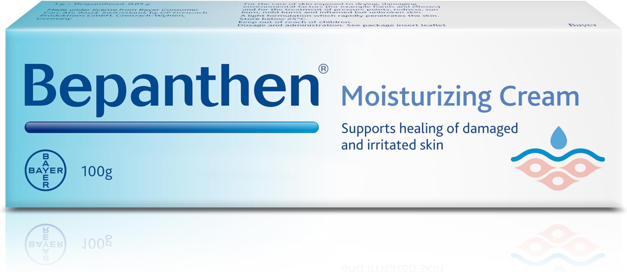 Moisturizing Cream, 100g, Daily Use Moisturizer, Body and Face Cream, Provitamin B5 Panthenol Moisturizer Face