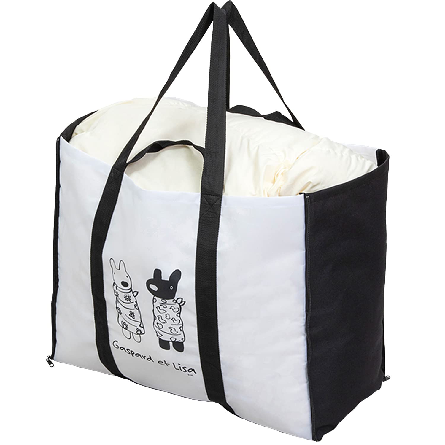 Amazon｜アストロ ランドリーバッグ ホワイト×ブラック リサと