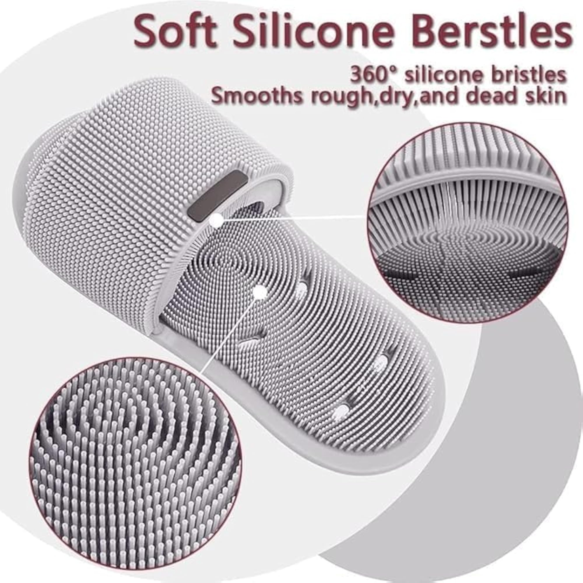 Soft Silicone Foot Cleaning Slipper, Exfoliating Scrubber