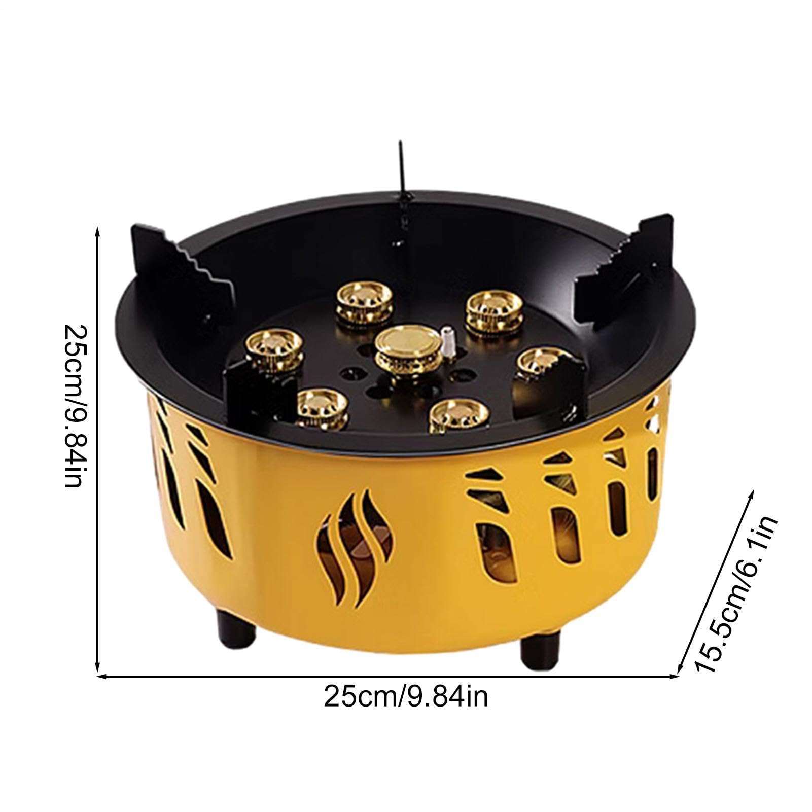 Fornello da campeggio portatile, Fornello da campeggio antivento Design | Sette stelle Antivento portatile compatto leggero design pieghevole per campeggio