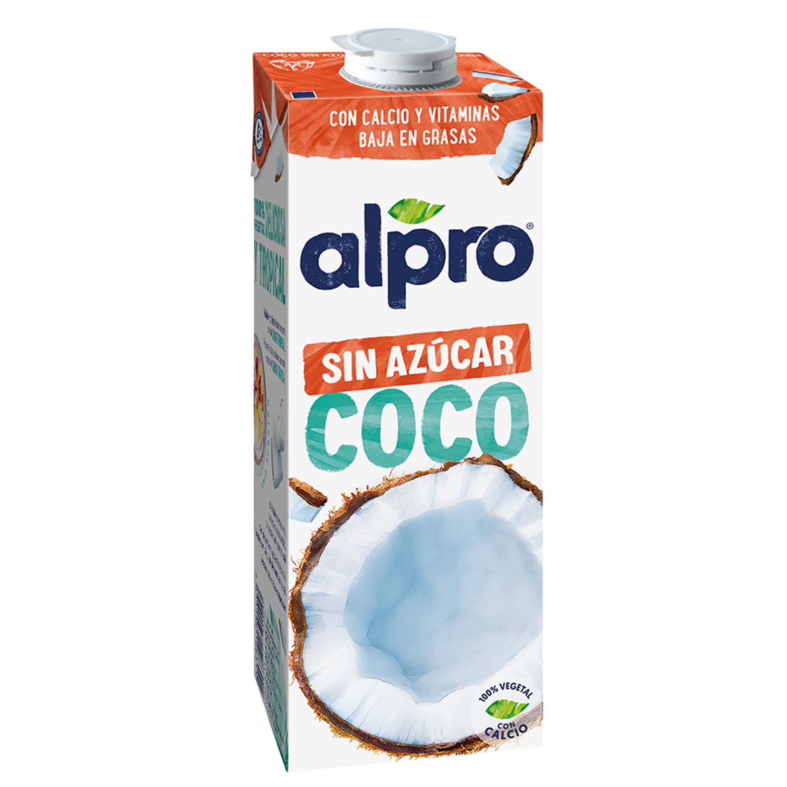 Alpro Bebida Vegetal de Coco sin Azúcar 8x1L
