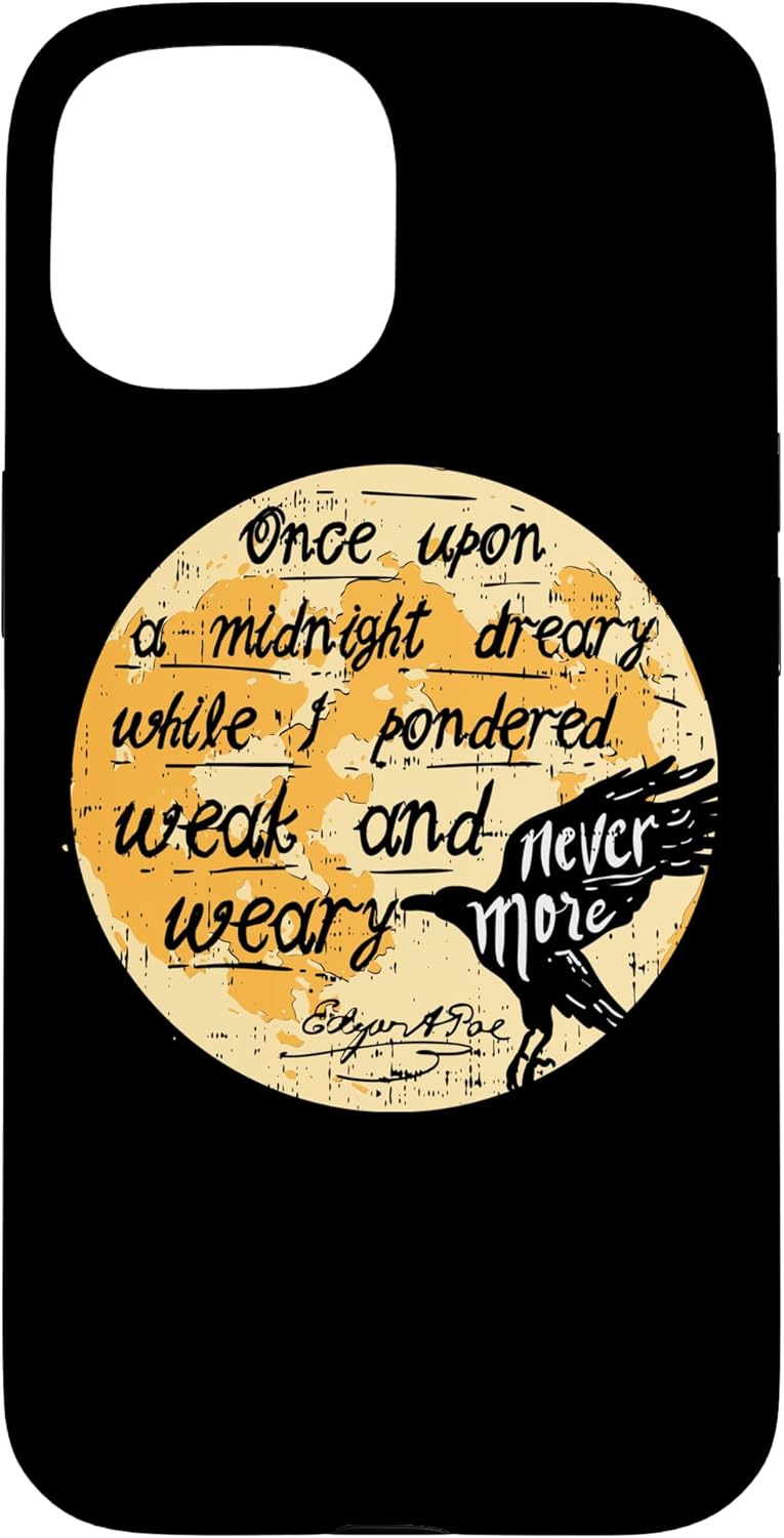 Once Upon A Midnight Edgar Allan Poe The Raven Quote Case for iPhone 13
