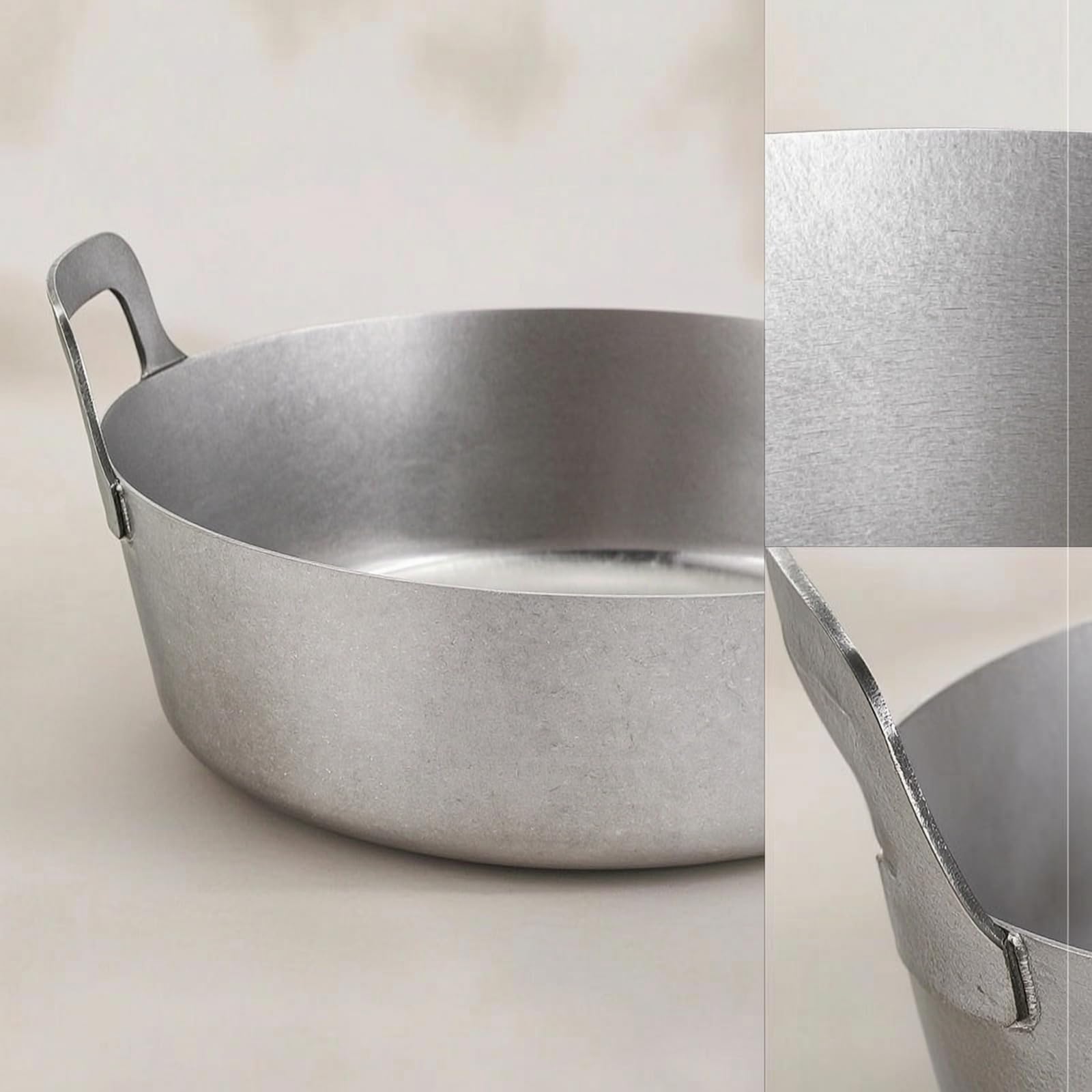 Gralara Olla Acero Inoxidable con Resistente Al Temperatura Alta para Restaurantes, Cenas Familiares, 34cm