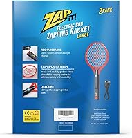 Vista 8 de Zap It Bug Zapper - Raqueta mata mosquitos recargable de 4000 voltios, cable de carga USB, Paquete de 2