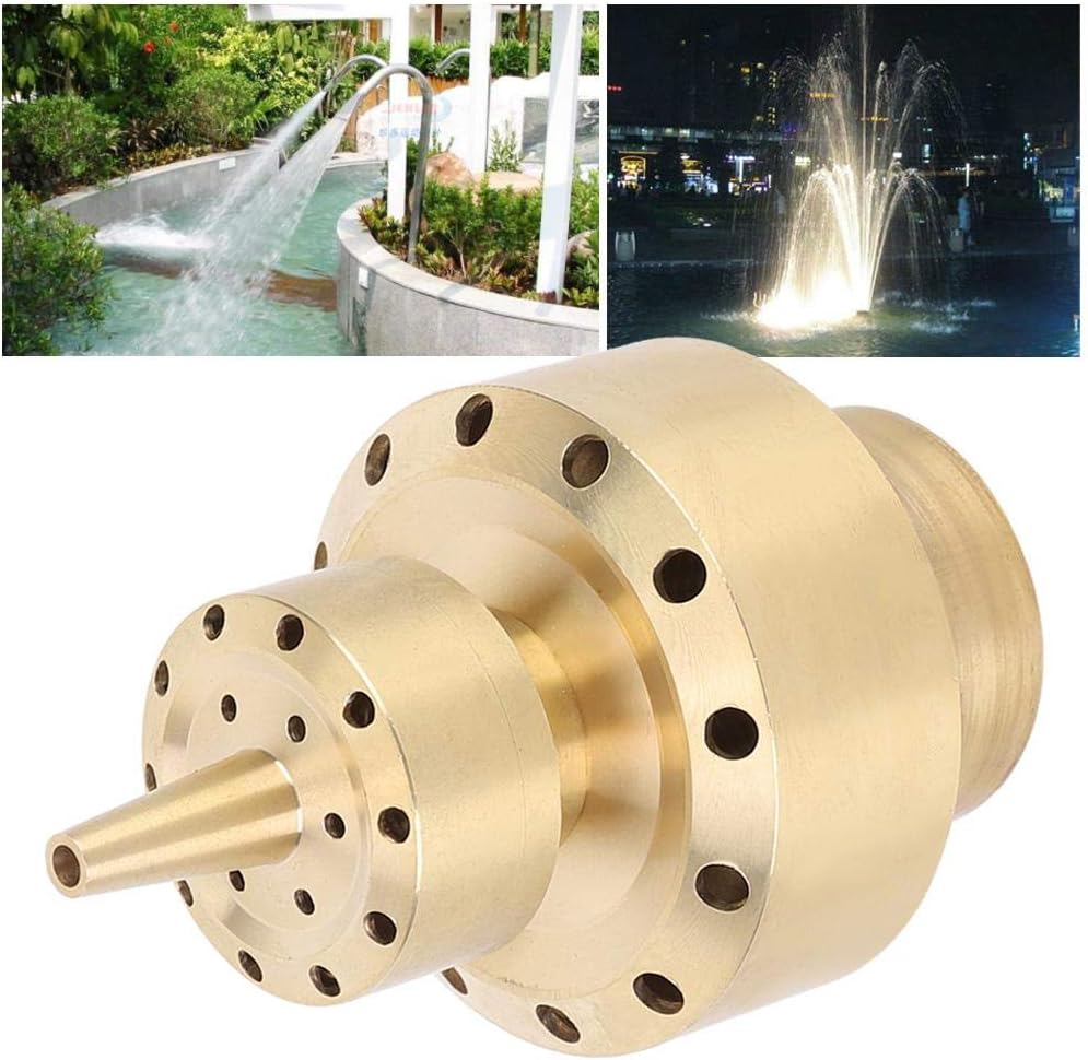 Valentine's Day Carnival Swimming Pool Spa Copper Spray Nozzle Garden Water Fountain Sprinkler Spray Head - for Landscape Sprinkle, Garden Pond, Amusement Park, Museum, Library Nozzle (Size : D