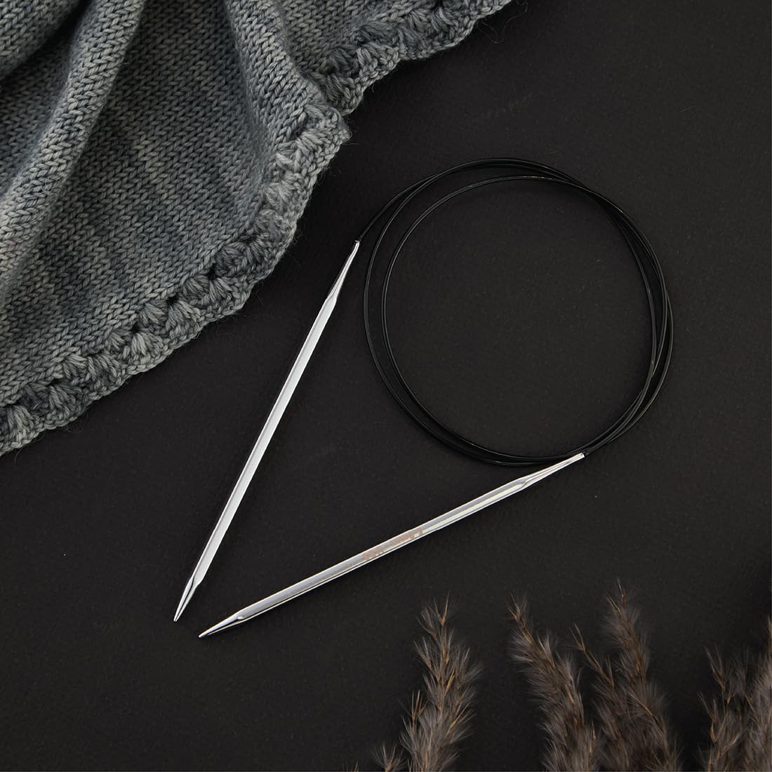 KnitPro Nova Aiguilles Circulaires Interchangeables Bois Argent 5 Mm - Légères Et Glissantes