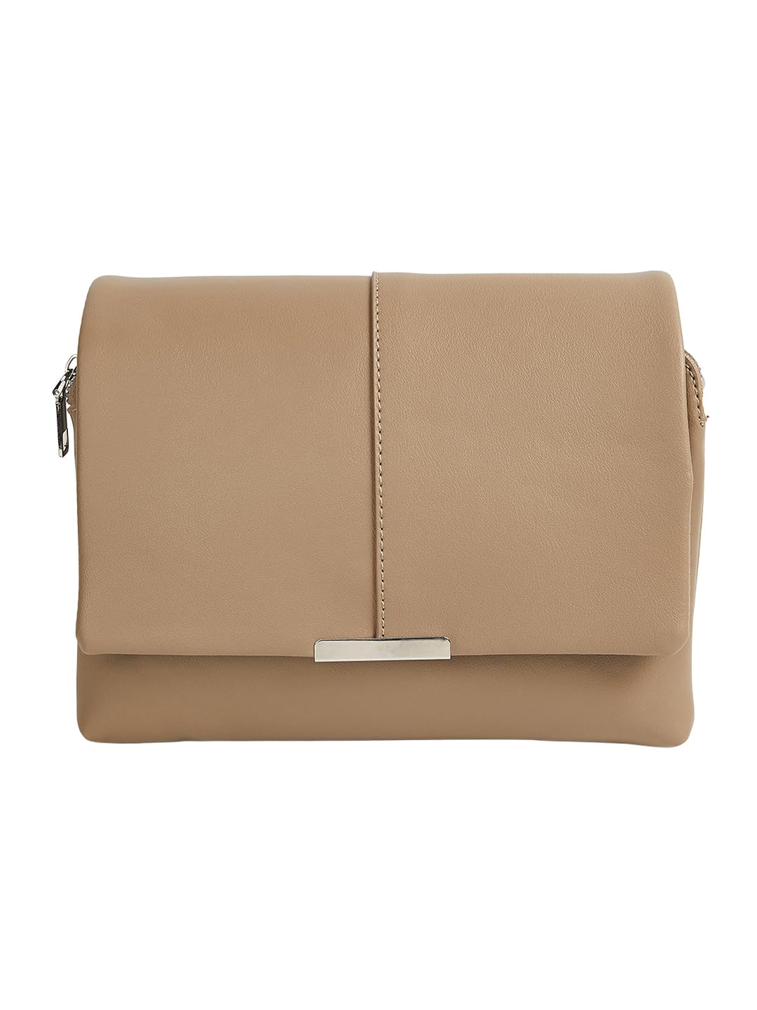 Women Solid Sling Bag (Beige_FS)-image-47