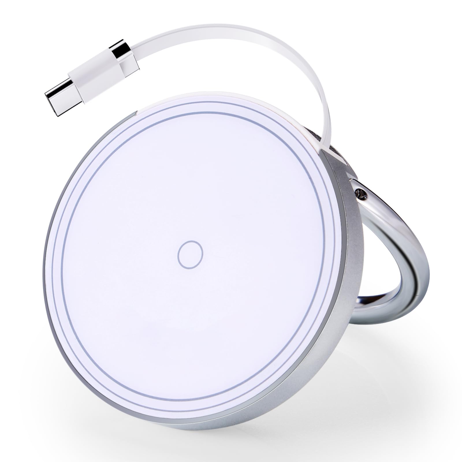 磁気ワイヤレス充電器 自動巻き取り式ケーブル リングスタンド付き magsafe対応 無線充電器 マグネット式 マグセーフ充電器 iPhone17/Air/16/15/14/13/12シリーズに対応(iPhone16e除く) 旅行/出張/オフィス 持ち運び便利