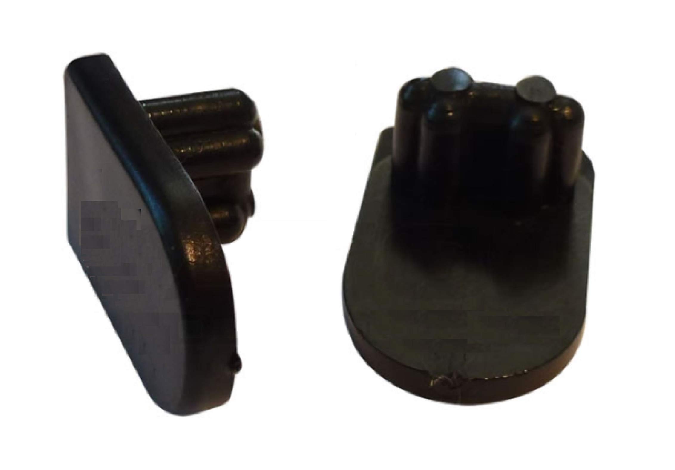 30-310B - 1/2 Oval Sling Insert for Sling Chair Replacement End Caps - 1-1/8" L x 3/4" W - Black Patio Furniture End Caps (10 pcs)